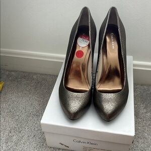 Calvin Klein Black Stiletto Heels with Pointed Toe